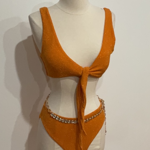 Maiyo Melody Bikini Set in Orange, Size: M/L - Picture 6 of 9